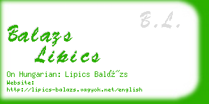 balazs lipics business card